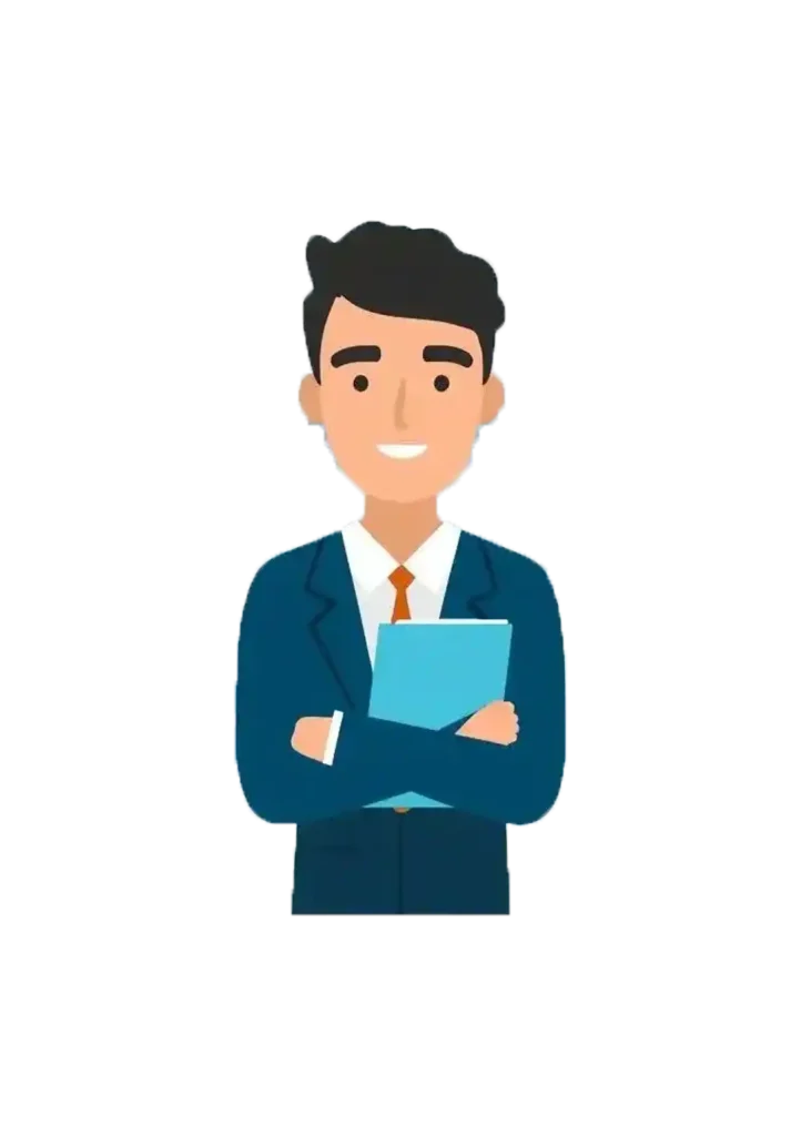 مردی در حال ارزیابی