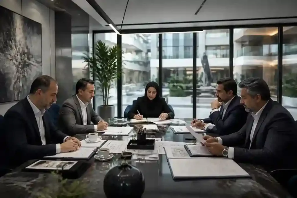 دبیر هیئت مدیره ساختمان در جلسه مدیریت مجتمع