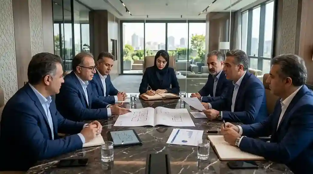 دبیر هیئت مدیره ساختمان در جلسه مدیریت مجتمع