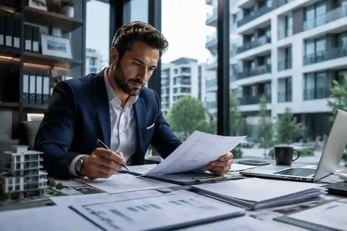 بررسی قراردادها و اسناد توسط مدیر ساختمان