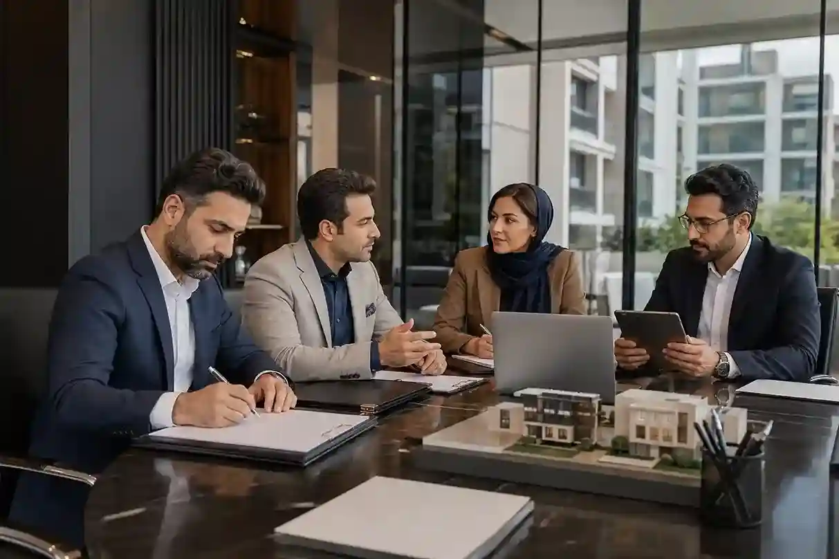 مدیر ساختمان در حال تنظیم صورتجلسه هیئت مدیره
